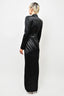 Alexandre Vauthier Black Silky Blazer Top Gown Size 38 with Tags