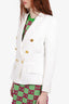 Alexandre Vauthier White Gold-Button Blazer Size 42