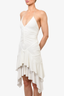 Alexandre Vauthier White Tiered Halterneck Midi Dress Size 38
