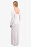 Alexis White Knit Pattered Slit Maxi Dress Size M
