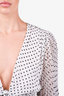 Alice + Olivia White Polka Dot Wrap Top Size XS