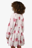 Alix of Bohemia Cream/Pink Cotton Printed Dress Size M
