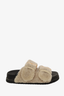 All Saints Beige/Black Sian Sherpa Sandal Size 38