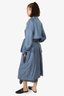 All Saints Blue Kikki Oversized Lyocell Trench Coat Size M
