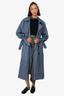 All Saints Blue Kikki Oversized Lyocell Trench Coat Size M