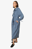 All Saints Blue Kikki Oversized Lyocell Trench Coat Size M