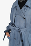 All Saints Blue Kikki Oversized Lyocell Trench Coat Size M