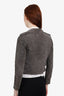 AllSaints x Balfern Grey Suede Star Studded Biker Jacket Size 0