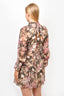 Amanda Uprichard Vintage Floral Cut Out Neckline Mini Dress Size L