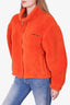 Ambush Orange Wool Teddy Zip Up Jacket