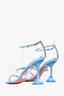 AMINA MUADDI Blue Rhinestone 'Gilda' Heels Size 38