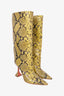 AMINA MUADDI Green Rain Python-print Boots Size 40