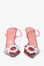 AMINA MUADDI Purple PVC 'Begum Glass' Slingback Heels Size 39.5