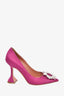 AMINA MUADDI Purple Satin 'Begum' Heels Size 36.5