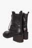 Ann Demeulemeester Black Leather Lace-Up Boots Size 38