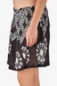 Ann Demeulemeester Brown Patterned Sheer Linen Shorts Size 36