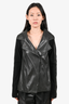 Annette Gortz Black Leather/Wool Jacket Size 36