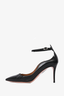 Aquazzura Black Leather Strappy Pumps Size 39