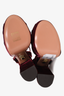 Aquazzura Burgundy Velvet Mira Block Heels Size 35