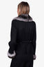 Armani Black Fur Blazer Size 40
