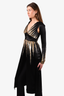 Attico Black/Gold Embellished Cut-Out Sleeve Dress Size 0