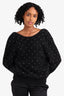 BA&SH Black Low Back Sweater With Crystals Size 3