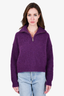 Ba&Sh Purple Alpaca Wool Half Zip Sweater Size 0
