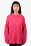 Ba&sh Hot Pink Alpaca/Mohair Chunky Knit Sweater Size M