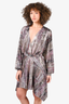 Ba&sh Purple/Silver Printed 'Lady' Midi Dress Size M