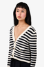 Ba&sh White and Black Striped Cardigan Size 1