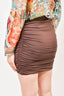 Babaton Brown Rouched Skirt Size S