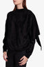 Balenciaga Black Cut Out Sweater with Wrap Size 40