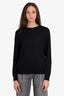 Balenciaga Black Wool Logo Print Sweater Size S