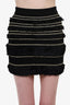 Balmain Black/Gold Tweed Mini Skirt Size 36