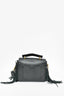 Balmain Black Leather Fringe Top Handle Bag w/ Strap GHW