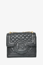 Balmain Black Quilted Leather Chain Shoulder Bag