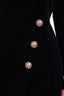 Balmain Black Velvet Gold Button Blazer Dress Size 38