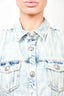 Balmain Light Blue Denim Cropped Vest Shirt Est. Size M