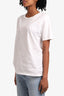 Balmain White Cotton Logo Print T-Shirt Size M