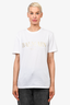 Balmain White/Gold Logo T-Shirt Size L