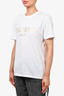 Balmain White/Gold Logo T-Shirt Size L