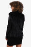 Barbara Bui Black Fox Fur Vest with Belt Detail Size 38