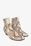 Barbara Bui Cream Snakeskin Ankle Boots Size 41