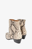 Barbara Bui Cream Snakeskin Ankle Boots Size 41