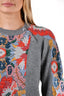 Barrie Grey Cashmere Embroidered Button Detail Sweater Size S