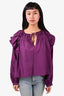 Bellepiece Purple Cotton Blouse Size M