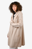 Black Goat Beige Cashmere Hooded Cardigan Size XL