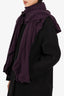 Black Goat Purple Cashmere Ruffle Wrap