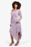 Blumarine Lavender Silk Ruffle Dress Size US 6