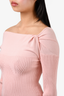 Blumarine Pink Knit Rib Midi Dress Size 6